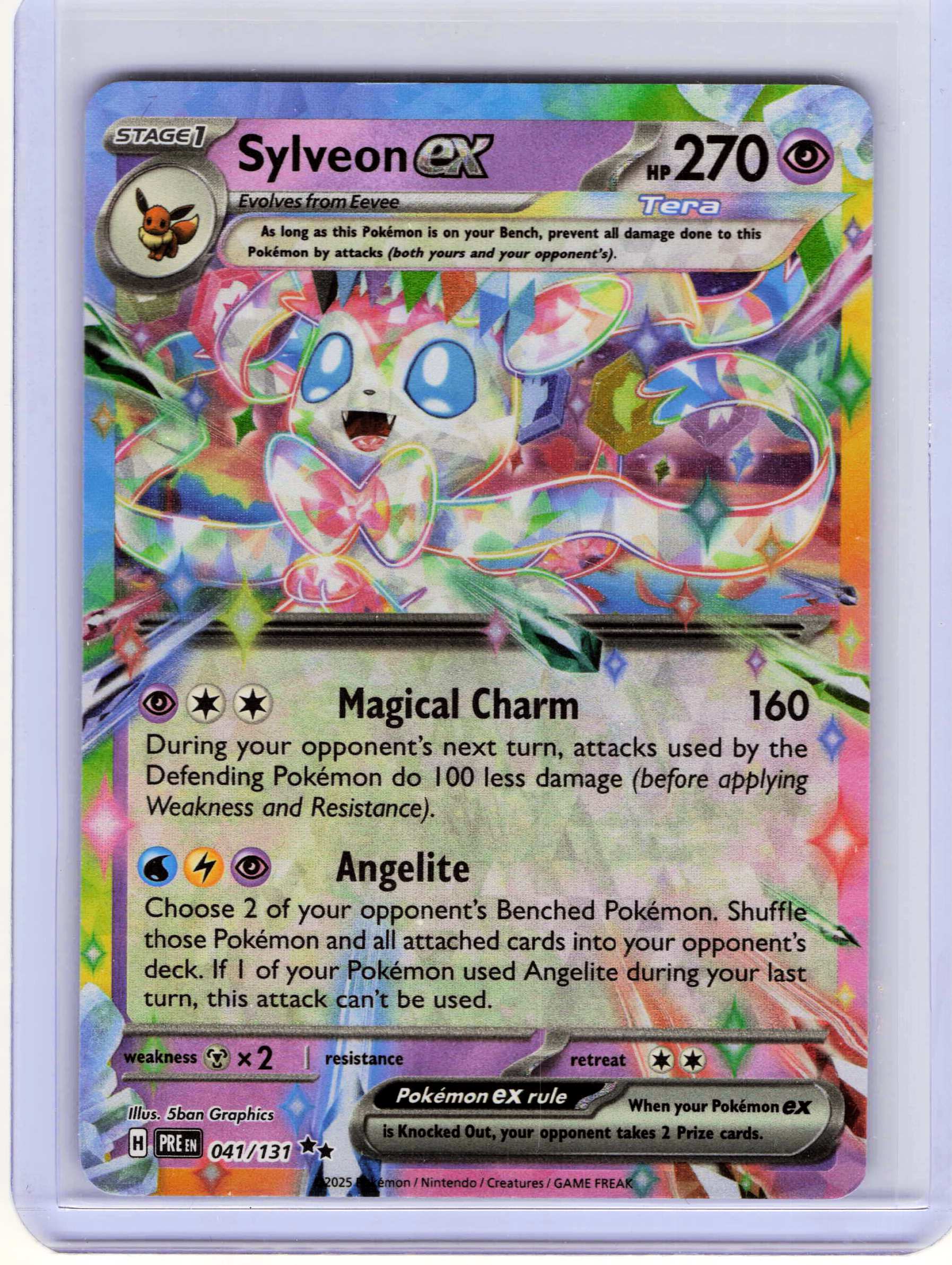 Sylveon ex 041/131, Holo, NM Condition, Pokemon SV: Prismatic Evolutions
