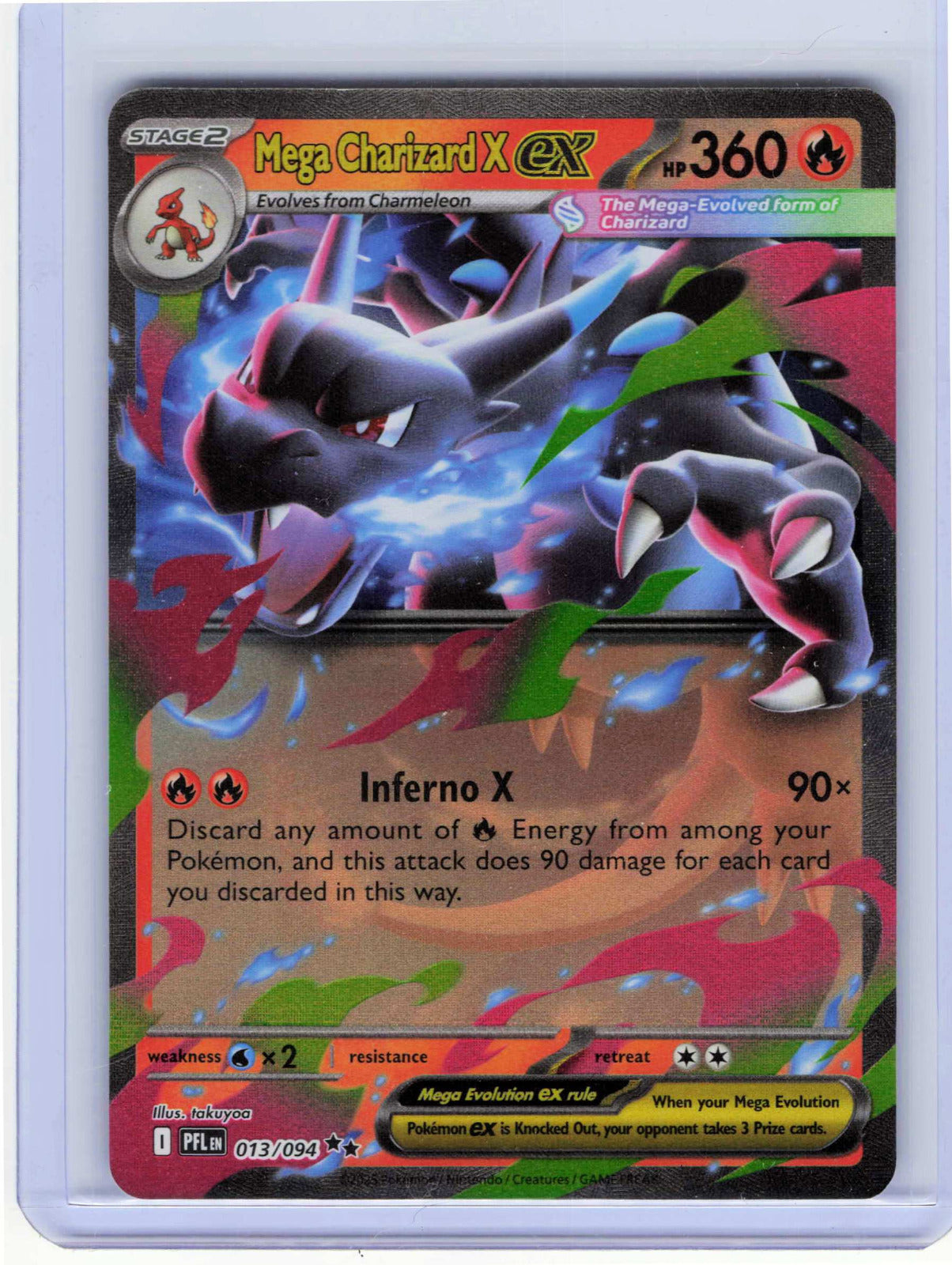 Mega Charizard X ex #013/094 Pokemon ME02: Phantasmal Flames