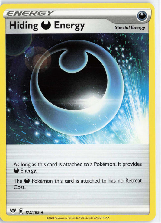 Hiding D Energy #175/189 Pokemon SWSH03: Darkness Ablaze
