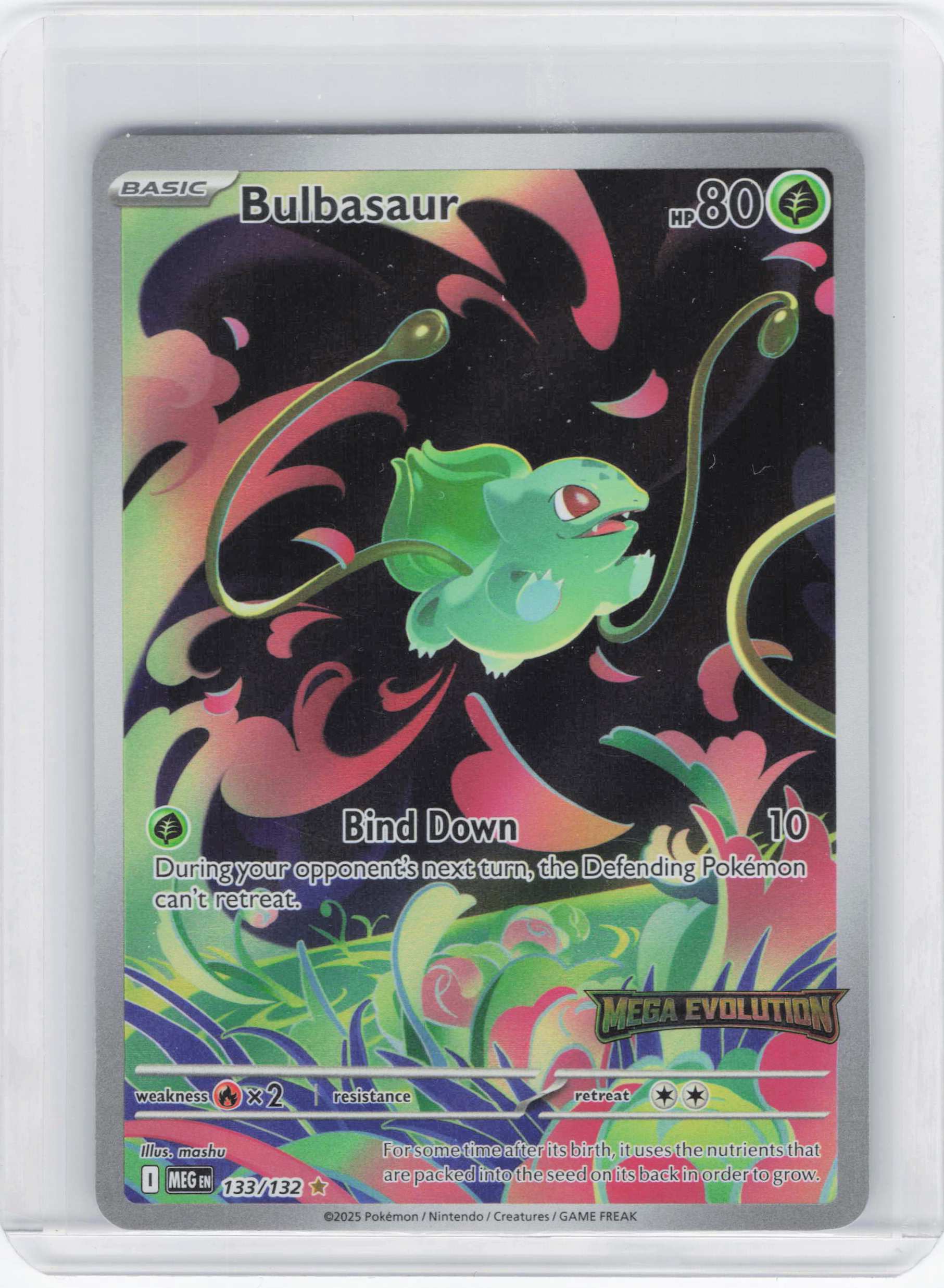 Bulbasaur - (Mega Evolution Stamped) 133/132, Holo, NM Condition, Pokemon Miscellaneous Cards & Products