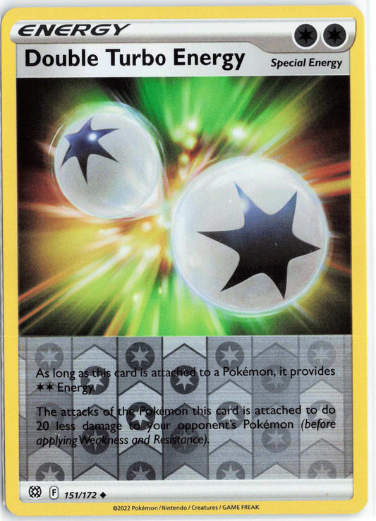 Double Turbo Energy #151/172 Reverse Holo Pokemon SWSH09: Brilliant Stars