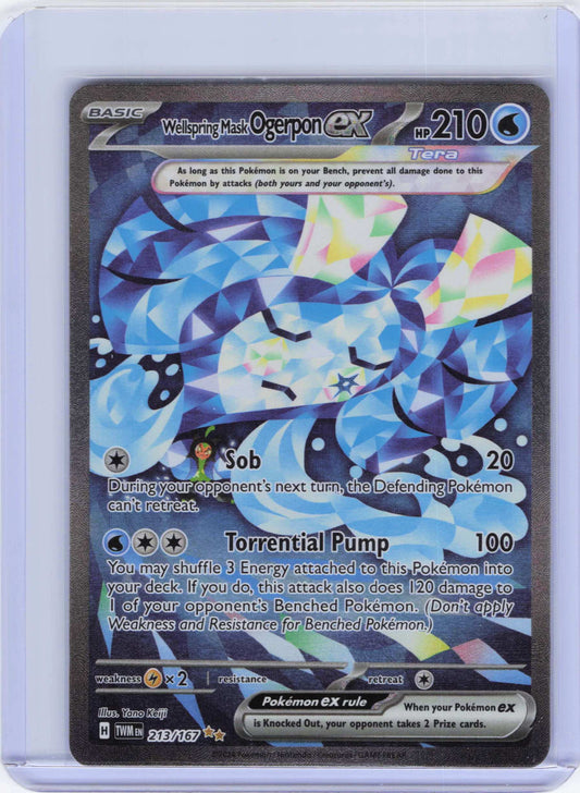 Wellspring Mask Ogerpon ex - 213/167 Special Illustration Rare SV06: Twilight Masquerade NM