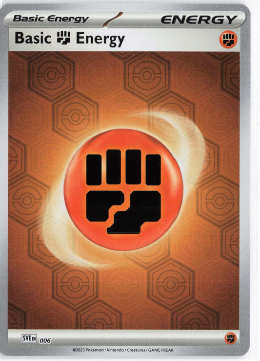 Basic Fighting Energy #6 Reverse Holo Pokemon SV: Shrouded Fable