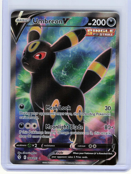 Umbreon V (Full Art) 188/203 Ultra Rare SWSH07: Evolving Skies