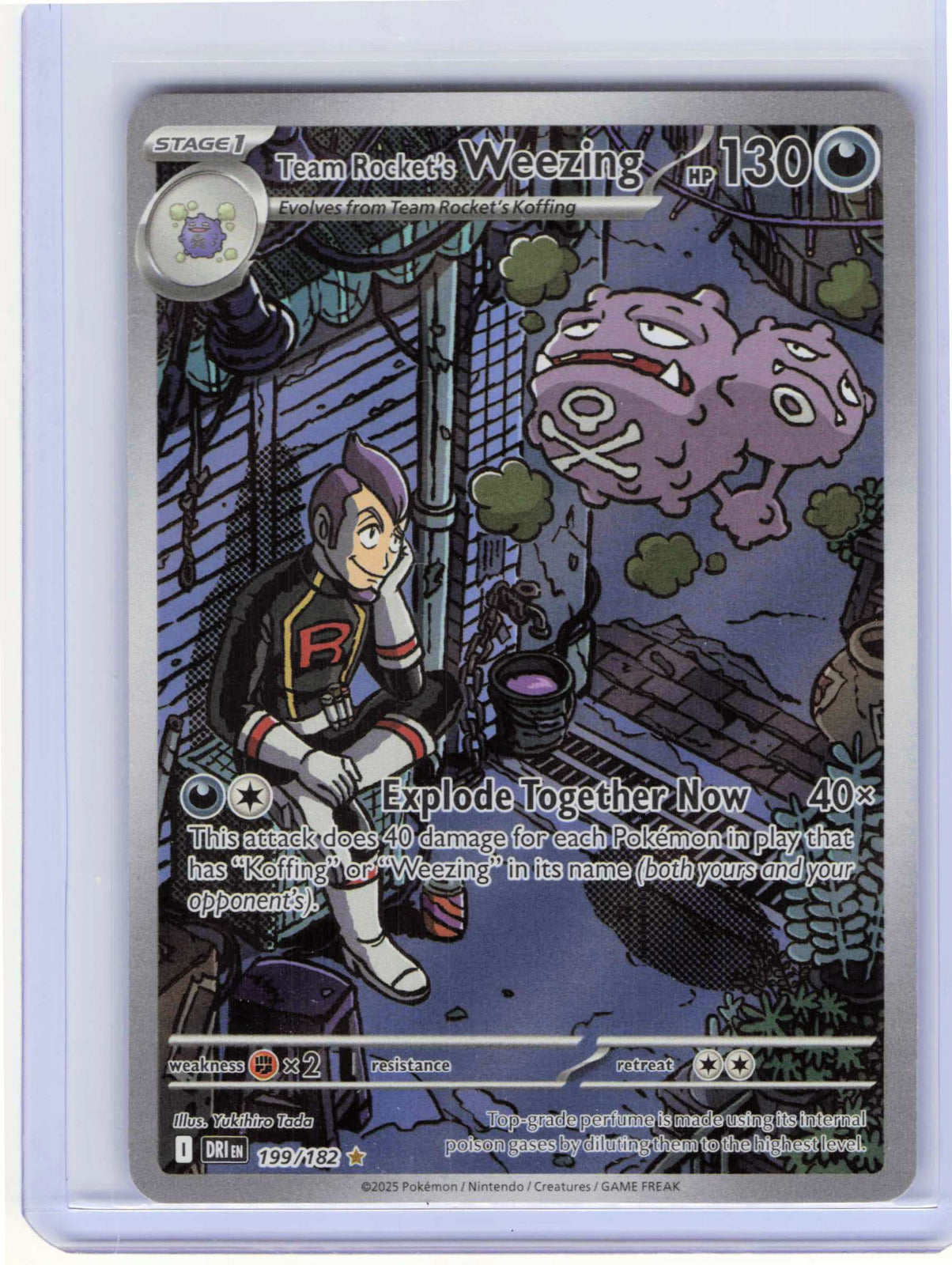 Team Rocket's Weezing #199/182 Holo Pokemon SV10: Destined Rivals