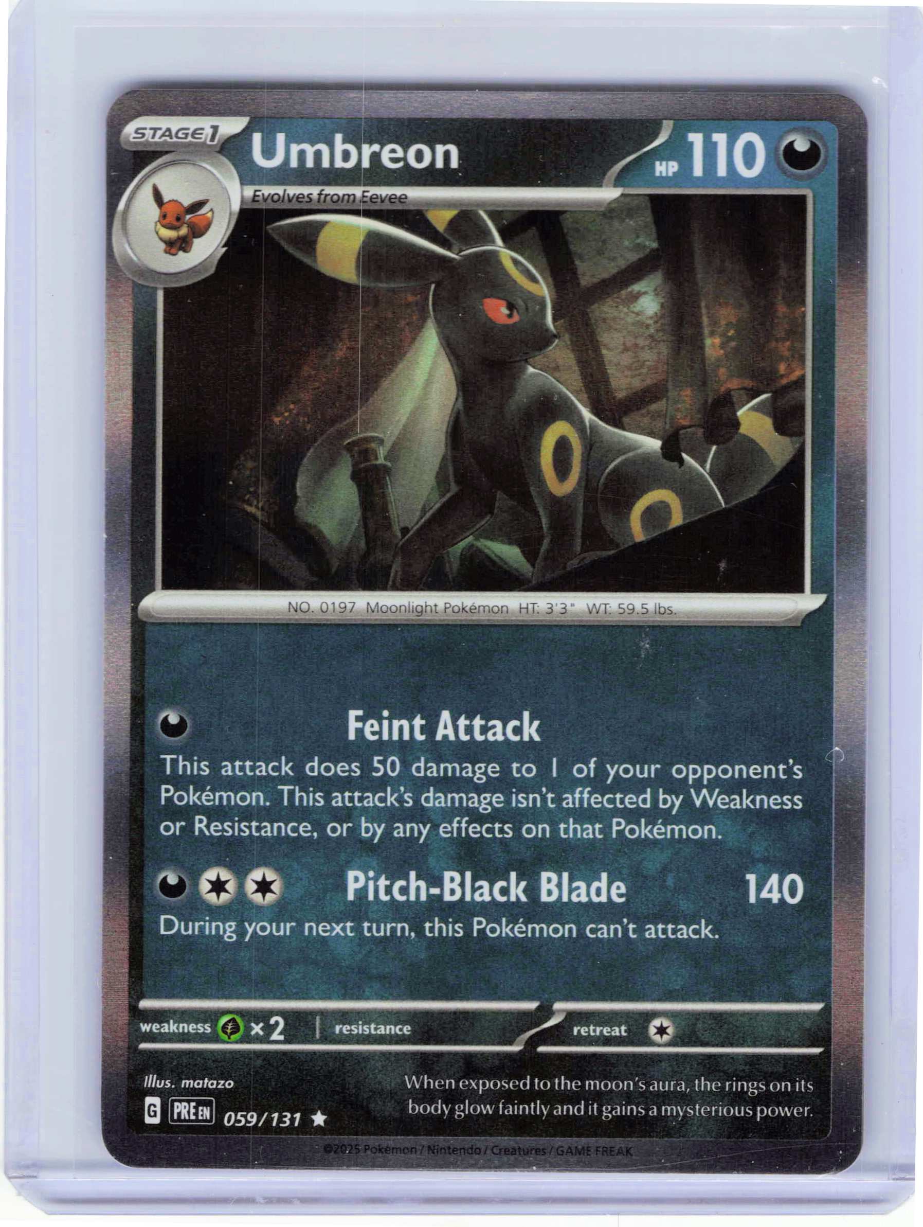 Umbreon 059/131, Holo, NM Condition, Pokemon SV: Prismatic Evolutions