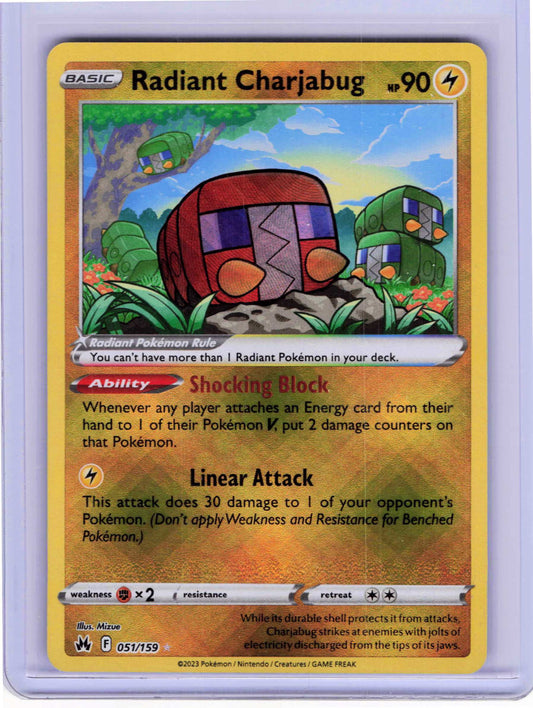Radiant Charjabug #051/159 Pokemon SWSH: Crown Zenith