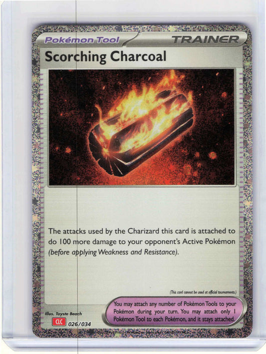 Scorching Charcoal #026/034 Holo Pokemon Trading Card Game Classic