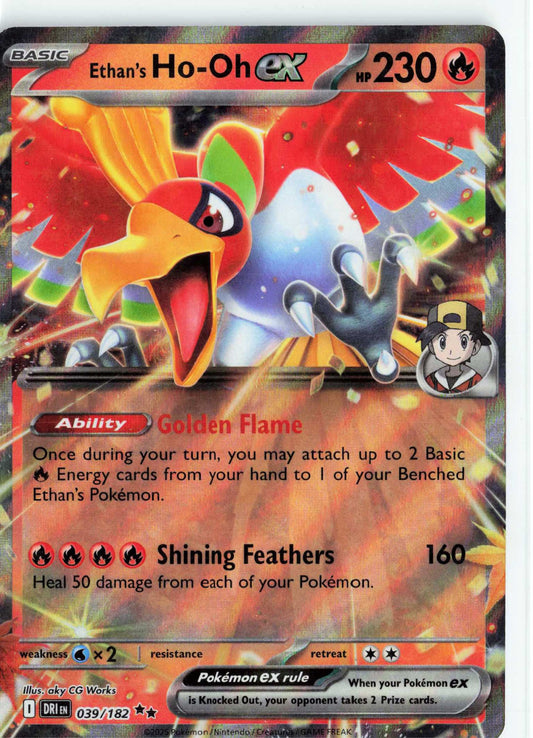 Ethan's Ho Oh ex #039/182 Pokemon SV10: Destined Rivals