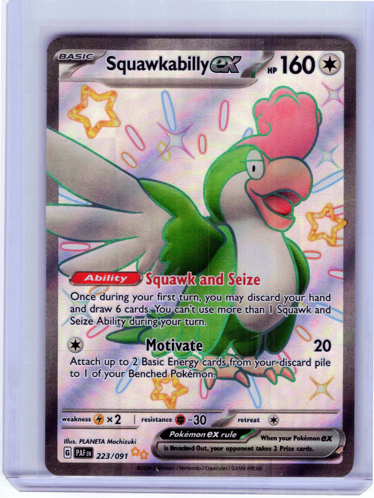 Squawkabilly ex #223/091 Pokemon SV: Paldean Fates