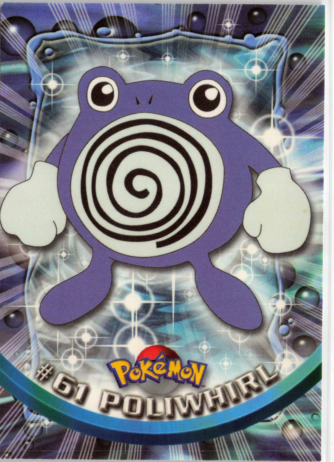 Poliwhirl 61 - Black Topps Logo HP Pokemon Topps TV Animation Edition Series 1