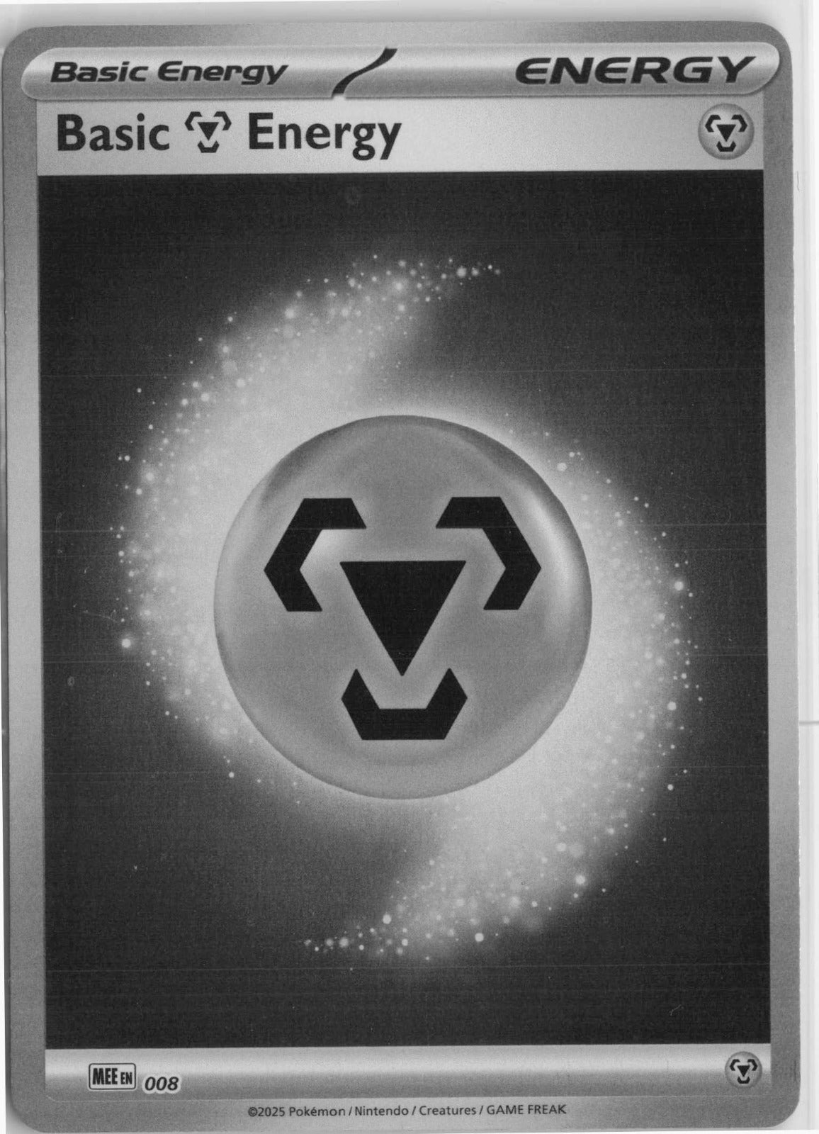 Basic Metal Energy - 008 #8 Reverse Holo Pokemon MEE: Mega Evolution Energies