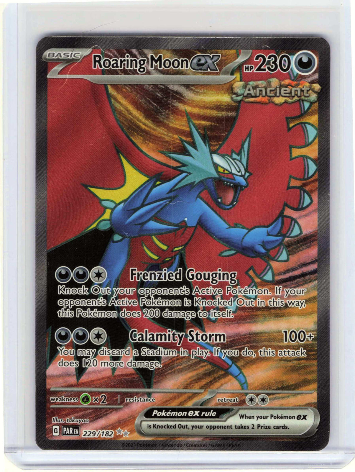 Roaring Moon ex #229/182 Pokemon SV04: Paradox Rift