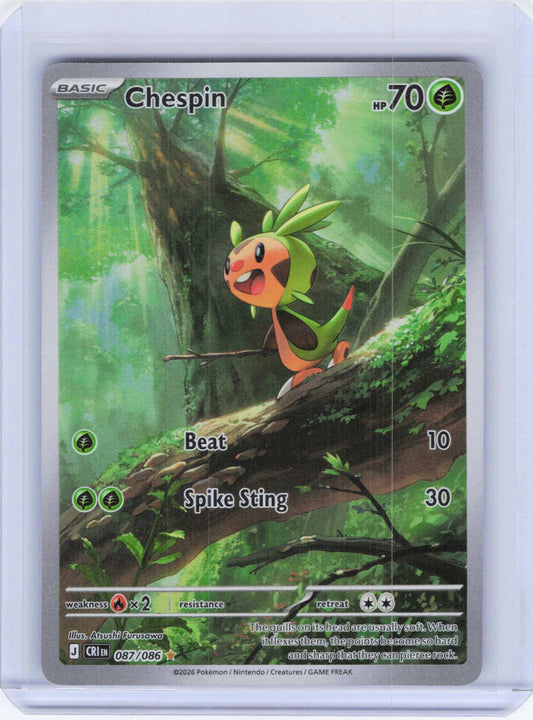 Chespin #087/086 Pokemon ME04: Chaos Rising