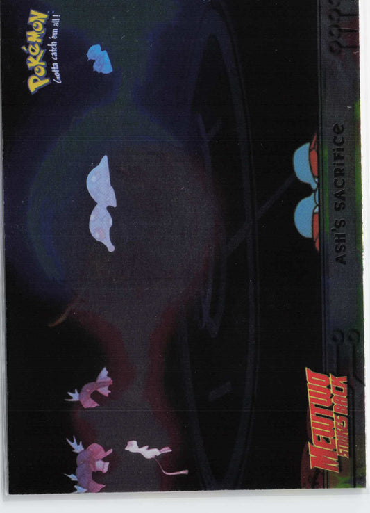 Ash's Sacrifice #36 Blue Topps Logo Pokemon Topps MewTwo Strikes Back