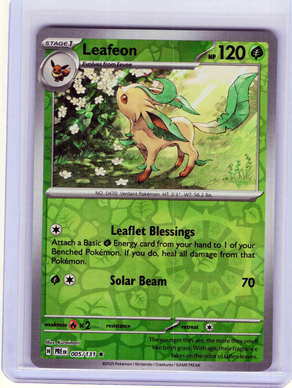 Leafeon #005/131 Reverse Holo Pokemon SV: Prismatic Evolutions