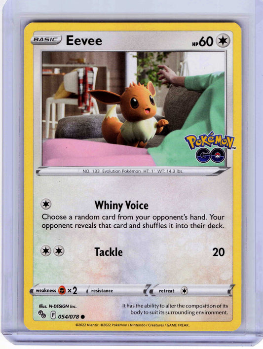Eevee 054/078, NM Condition, Pokemon Pokemon GO