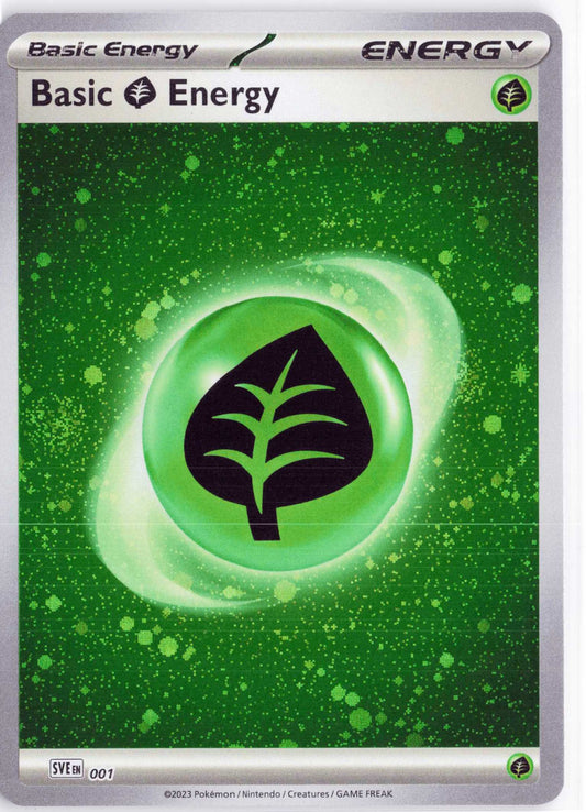 Basic Grass Energy Cosmos Holo #001 Pokemon SVE: Scarlet & Violet Energies