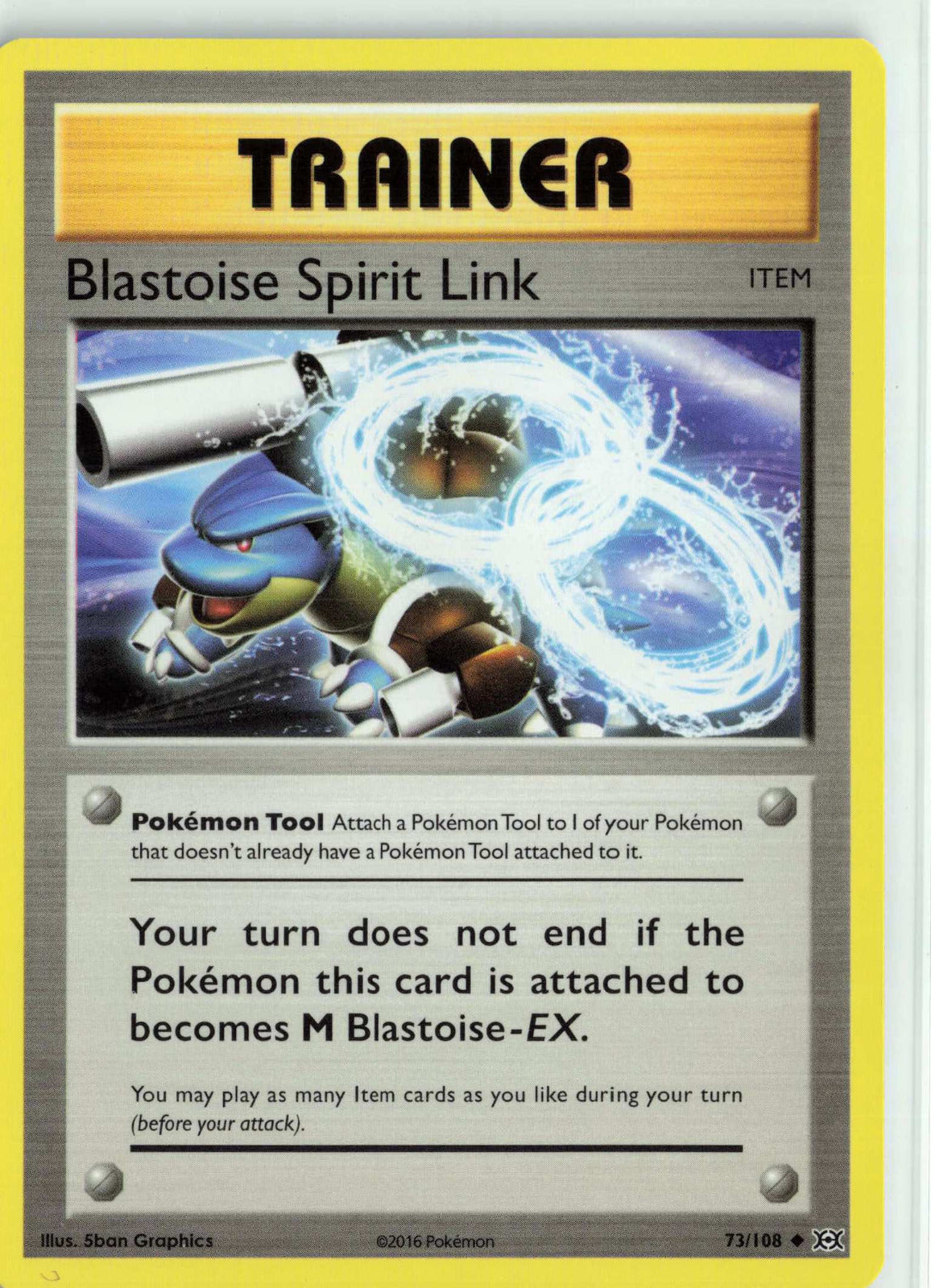 Blastoise Spirit Link 73/108 MP Pokemon XY Evolutions