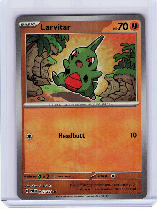 Larvitar Poke Ball Pattern #047/131 Reverse Holo Pokemon SV: Prismatic Evolutions