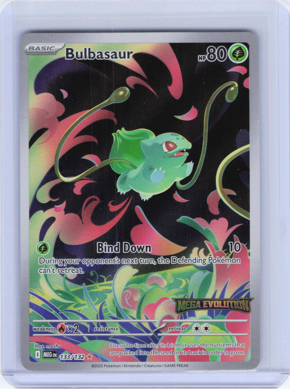 Bulbasaur Mega Evolution Stamped #133/132 Pokemon Mega Evolution