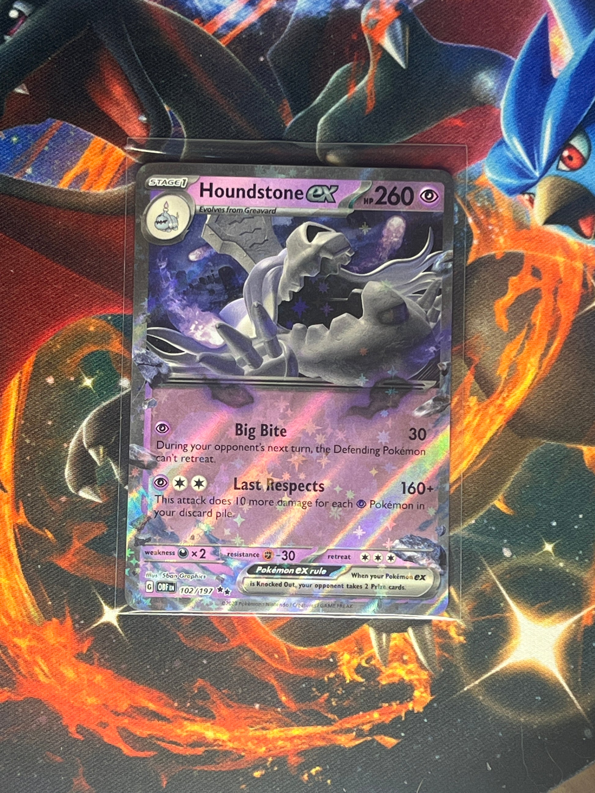 Houndstone Ex #102 Pokemon Obsidian Flames