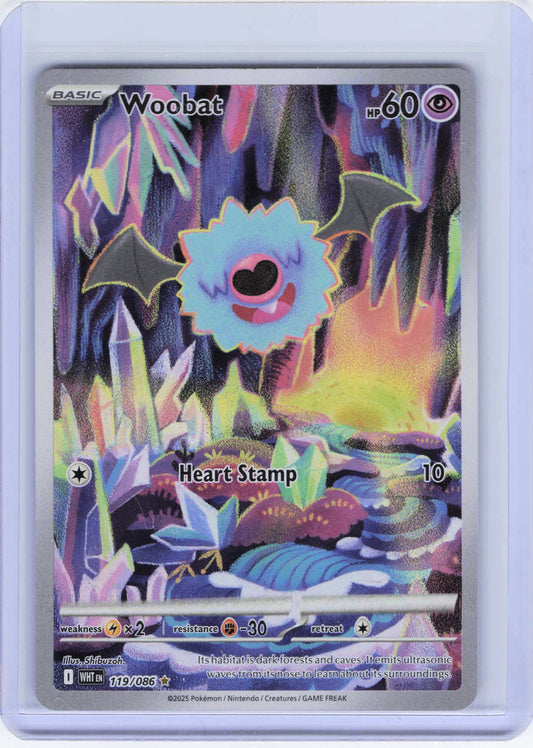 Woobat 119/086, Holo, NM Condition, Pokemon SV: White Flare