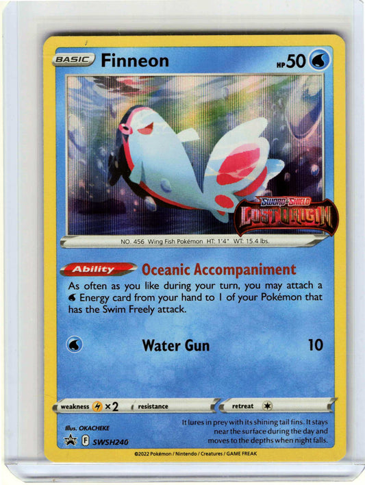 Finneon Prerelease Lost Origin Stamped #SWSH240 Holo Pokemon SWSH: Sword & Shield Promo Cards