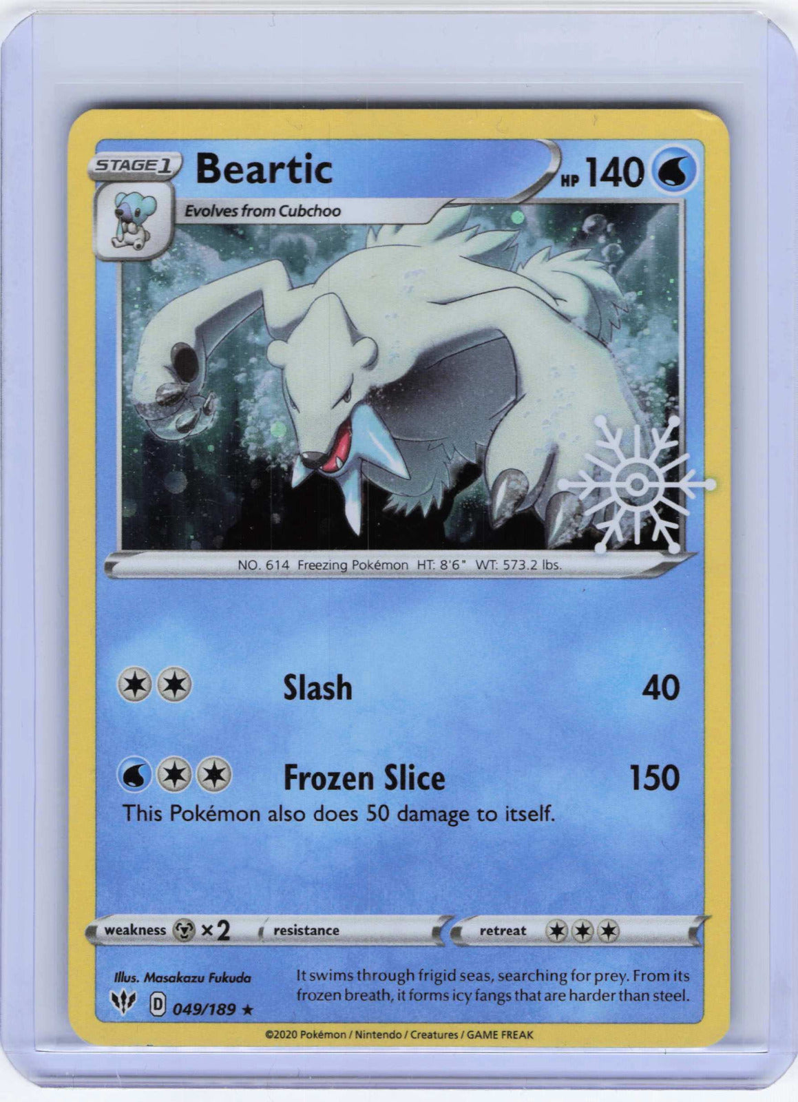 Beartic (Holiday Calendar) #049/189 Holo Pokemon Darkness Ablaze