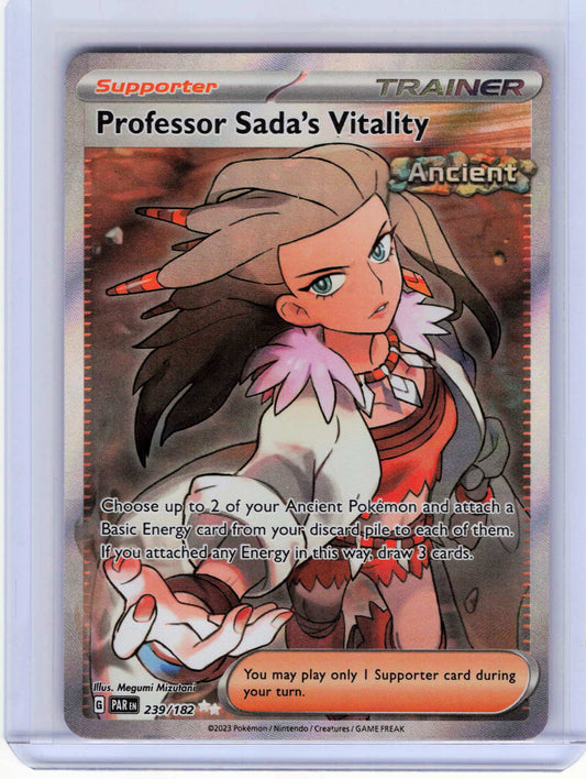 Professor Sada's Vitality #239/182 Pokemon SV04: Paradox Rift