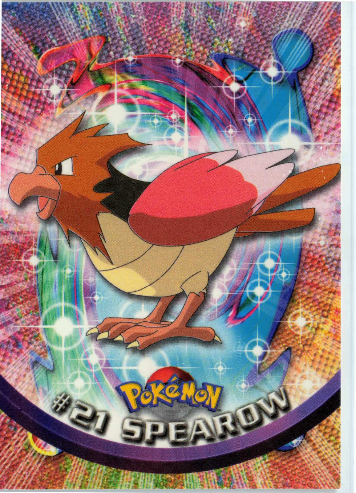 Spearow #21 - Black Topps Logo Pokemon Topps TV Animation Edition Series 1