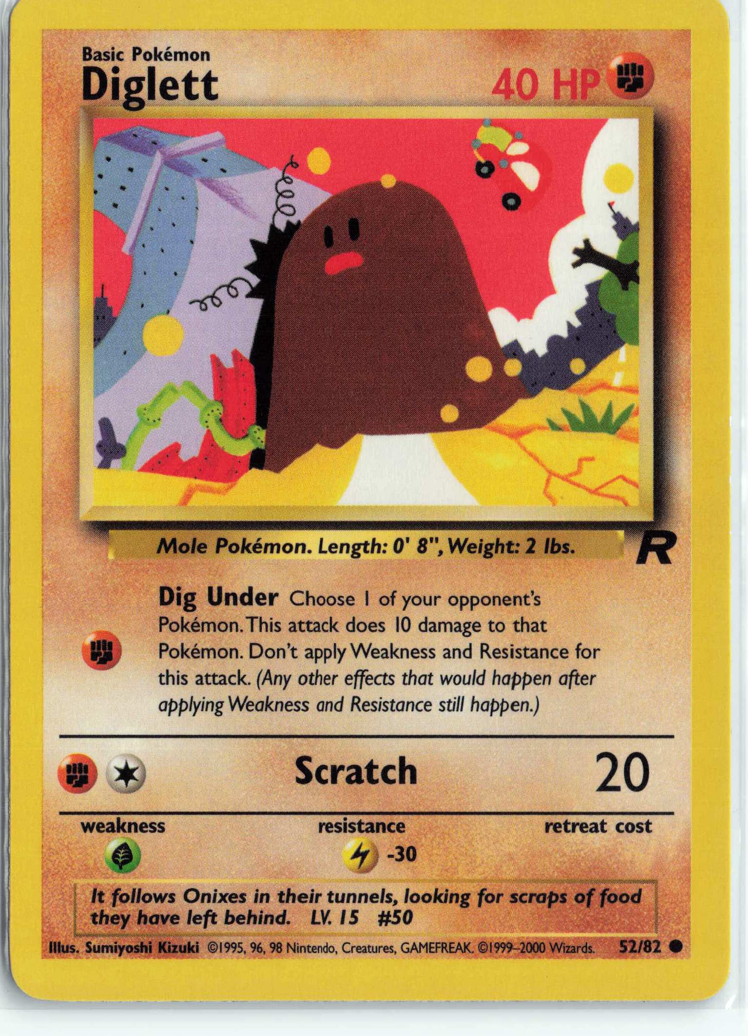 Diglett 52/82, HP Condition, Pokemon Team Rocket