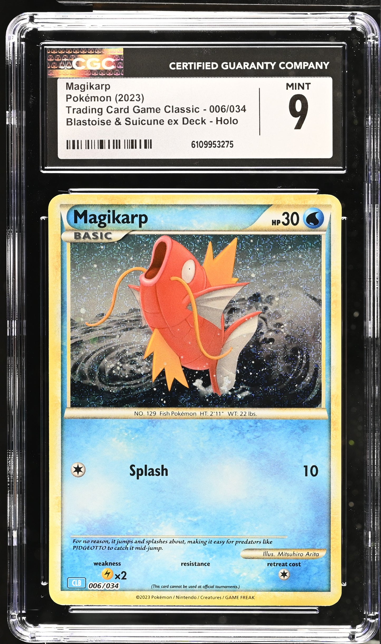 Magikarp #006/034 Pokemon Trading Card Game Classic Graded CGC 9