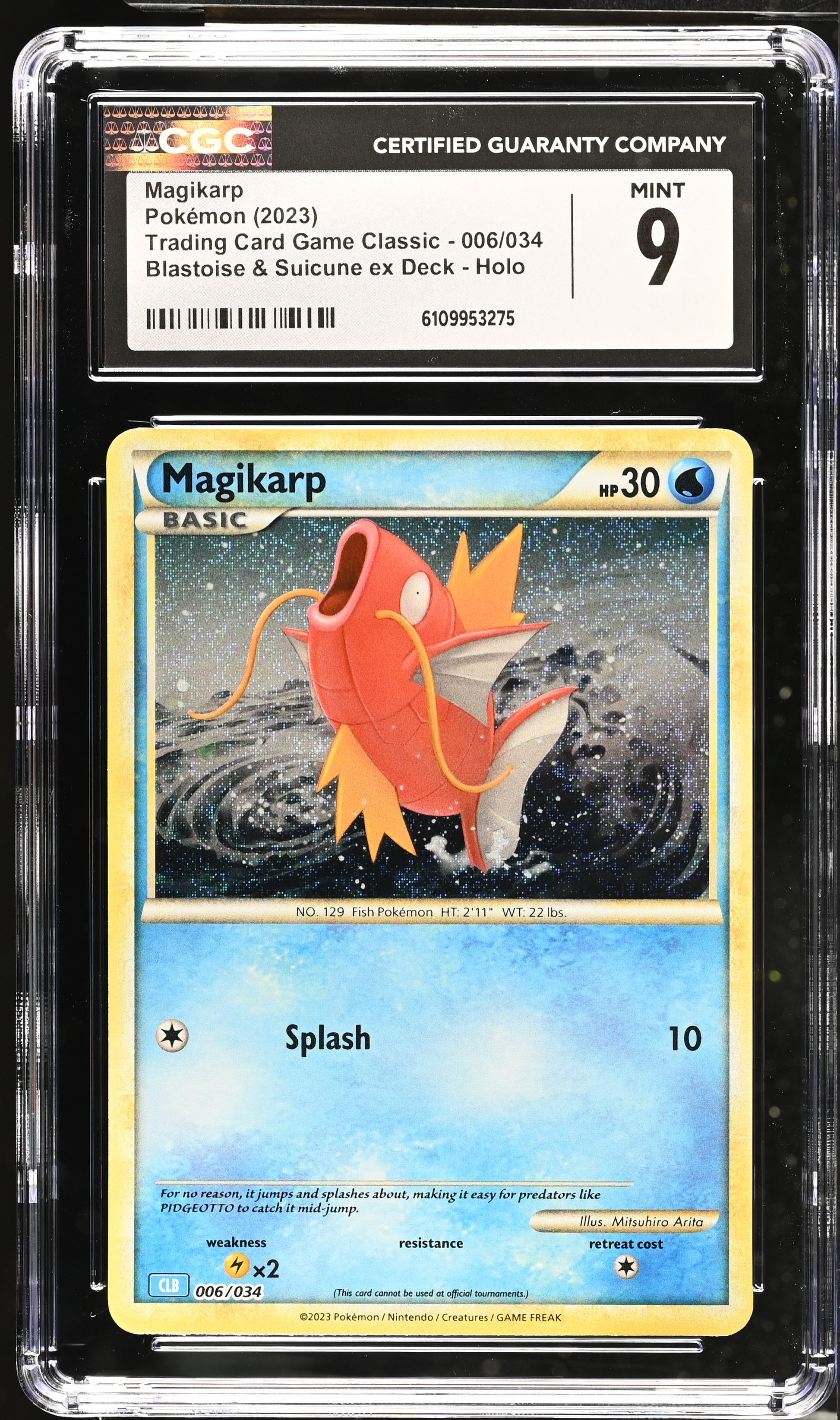 Magikarp #006/034 Pokemon Trading Card Game Classic Graded CGC 9