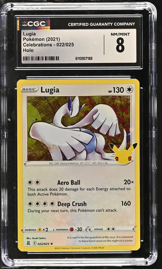 Lugia #022/025 Pokemon Celebrations Graded CGC 8