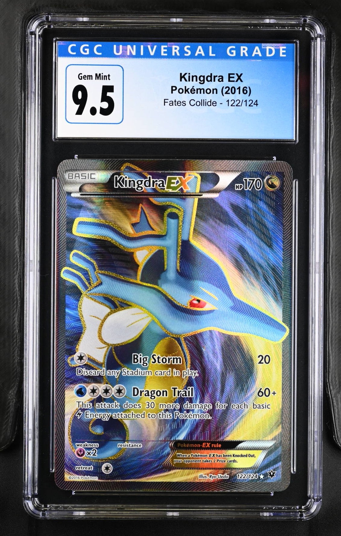 Kingdra Ex 122/124 Ultra Rare Fates Collide CGC 10 (Back)