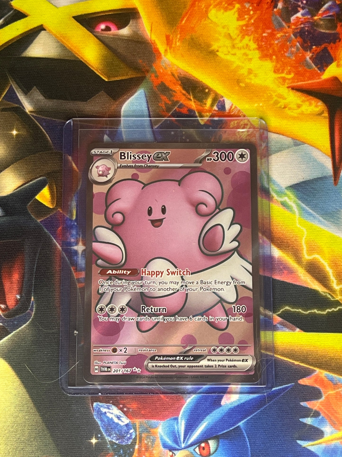Blissey Ex #201 Pokemon Twilight Masquerade