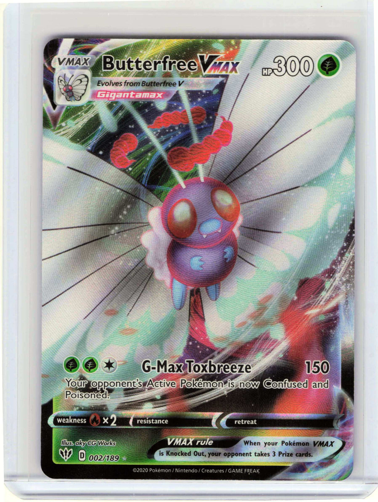 Butterfree VMAX #002/189 Pokemon SWSH03: Darkness Ablaze