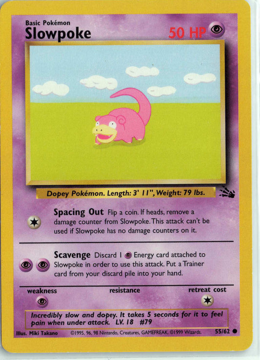 Slowpoke 55/62, HP Condition, Pokemon Fossil