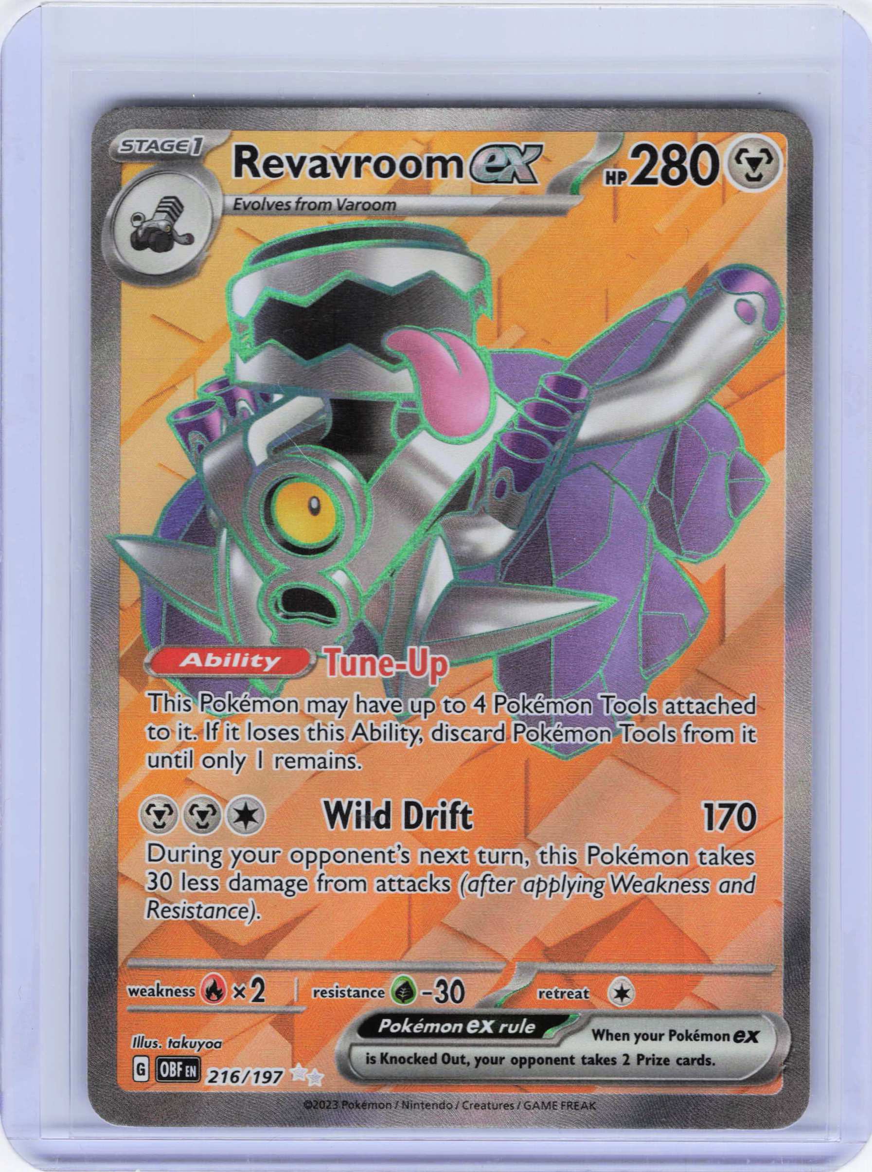 Revavroom ex 216/197, Holo, NM Condition, Pokemon SV03: Obsidian Flames