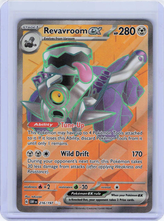 Revavroom ex 216/197, Holo, NM Condition, Pokemon SV03: Obsidian Flames