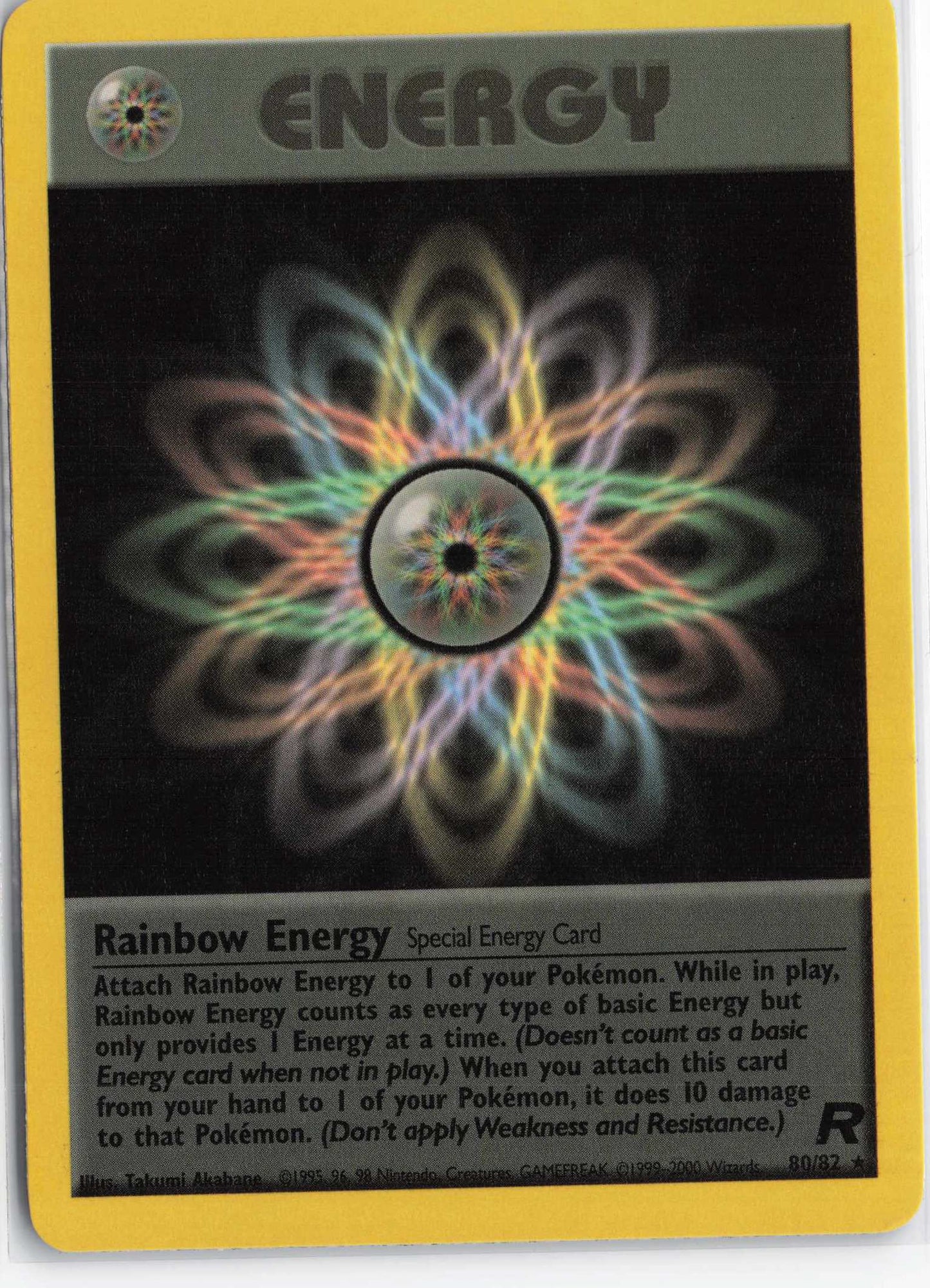 Rainbow Energy (80) 80/82, HP Condition, Pokemon Team Rocket