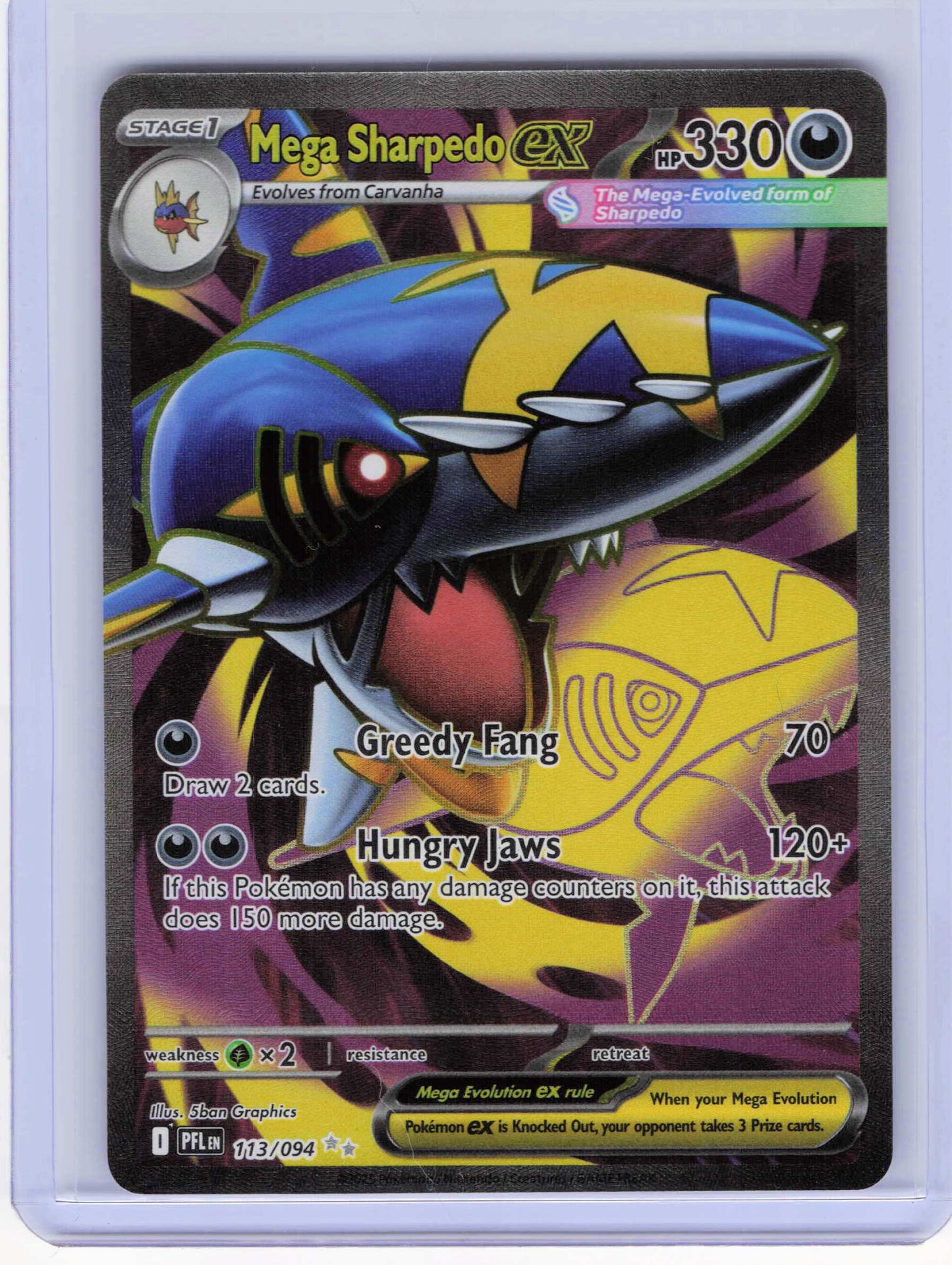 Mega Sharpedo ex - 113/094 Ultra Rare ME02: Phantasmal Flames