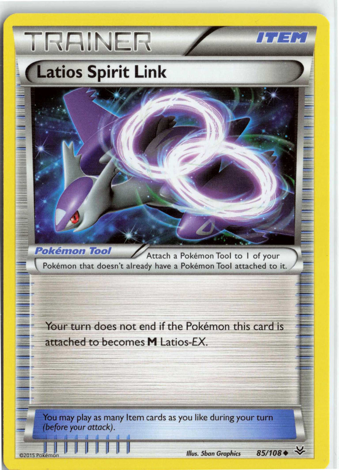 Latios Spirit Link 85/108 MP Pokemon XY Roaring Skies