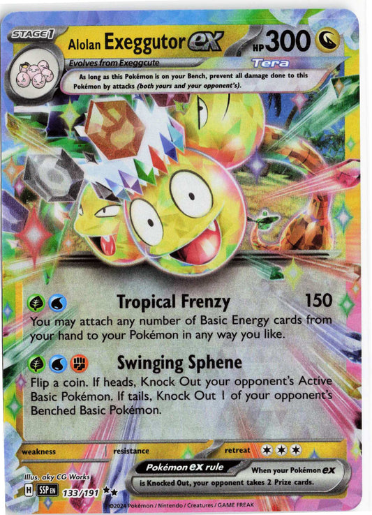 Alolan Exeggutor ex #133/191 Pokemon SV08: Surging Sparks