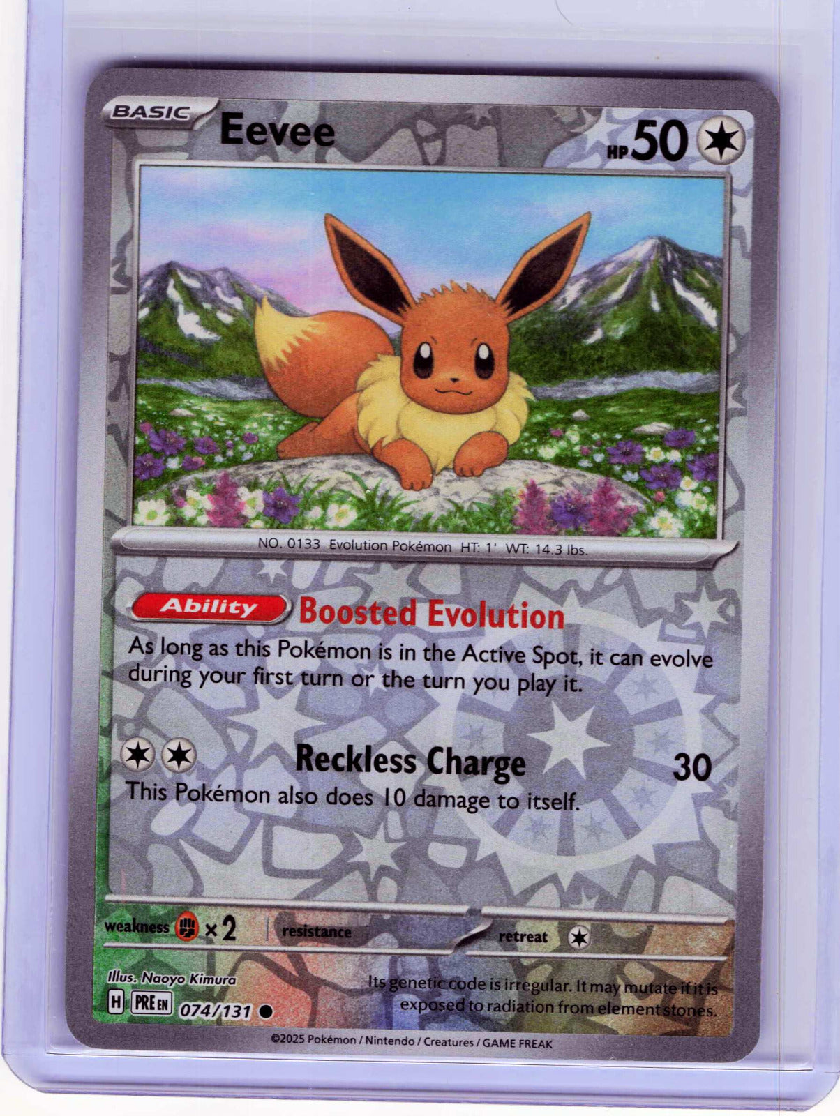 Eevee #074/131 Reverse Holo Pokemon SV: Prismatic Evolutions