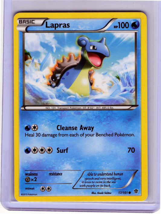 Lapras 17/101, NM Condition, Pokemon Plasma Blast