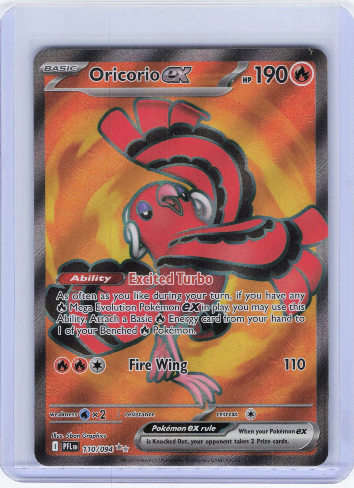 Oricorio ex #110/094 Holo Pokemon ME02: Phantasmal Flames