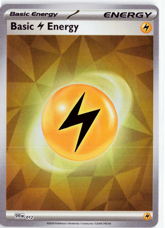 Basic Lightning Energy #012 Holo Pokemon SVE: Scarlet & Violet Energies