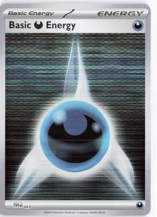Basic Darkness Energy #023 Reverse Holo Pokemon SVE: Scarlet & Violet Energies
